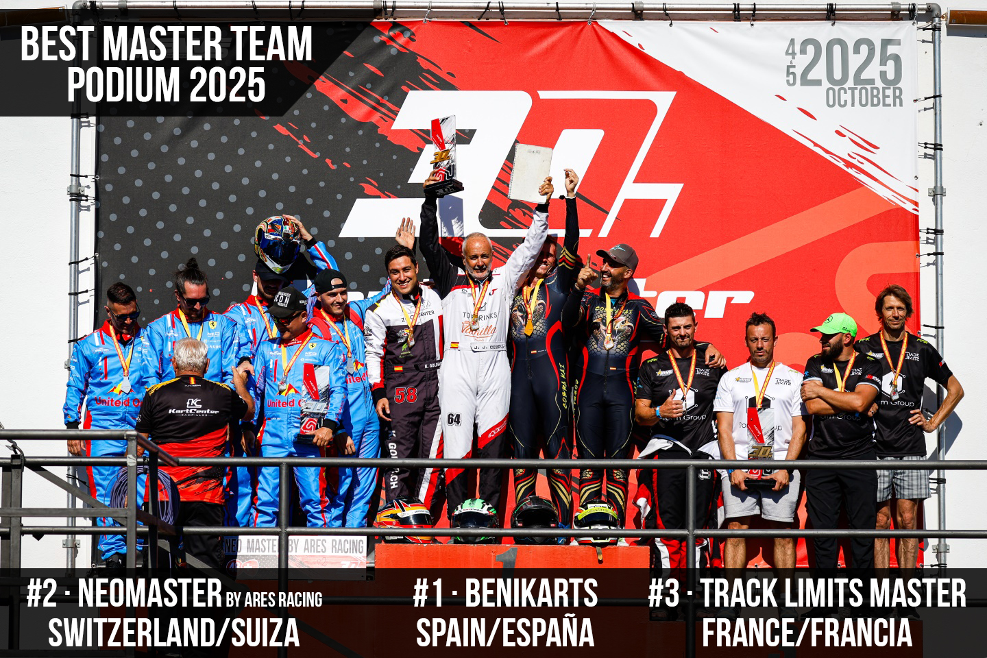 Best Masters Teams Pódium